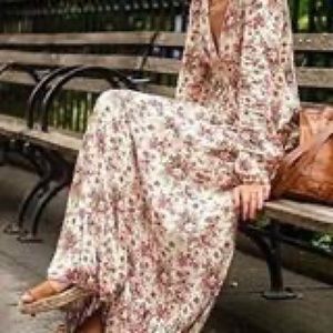 Floral boho maxi dress